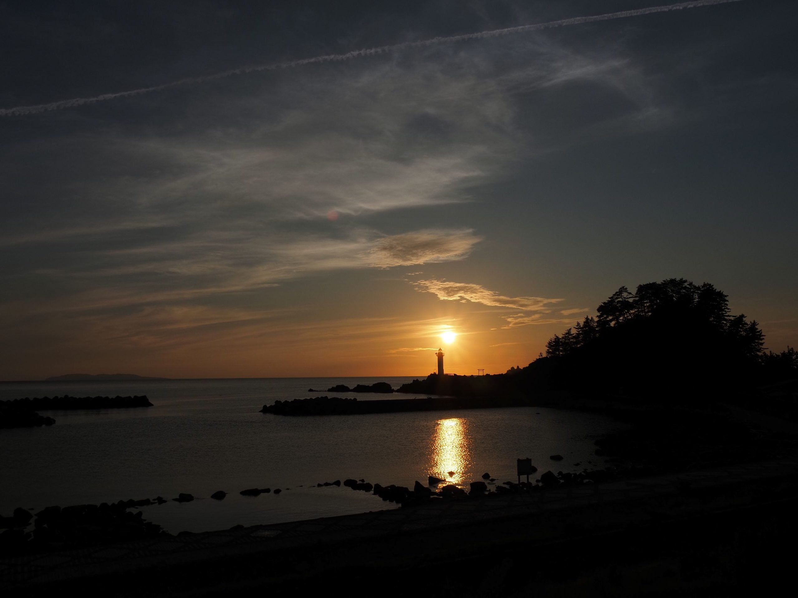 鼠ヶ関の夕日（9/4）