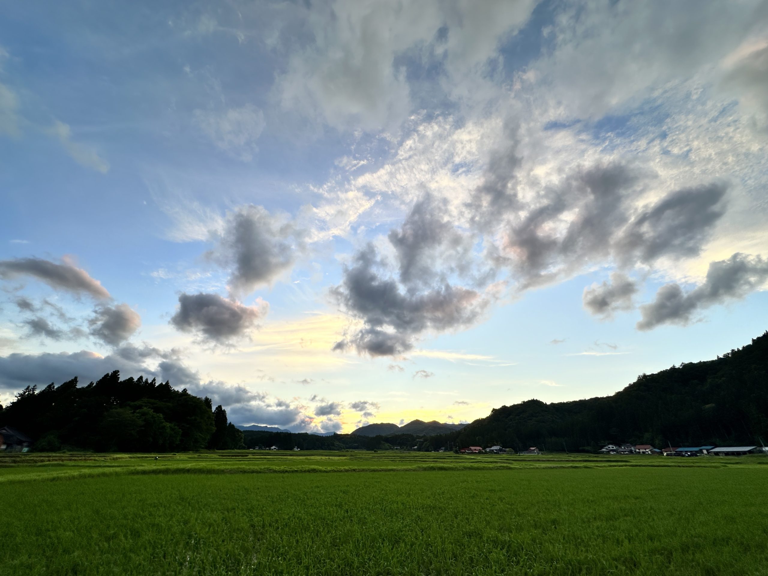 雲の流れる夕景（6/26）